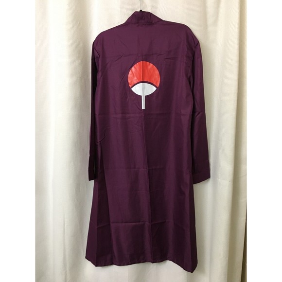 Naruto Uchiha Sasuke Costume Halloween Cosplay Cloak Cape Medium Chest 40"Purple - Picture 3 of 4